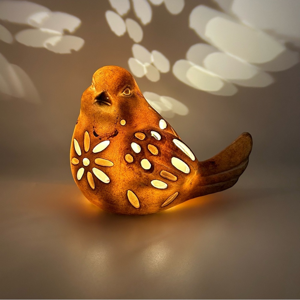 LED light Figurine Set of 2 birds